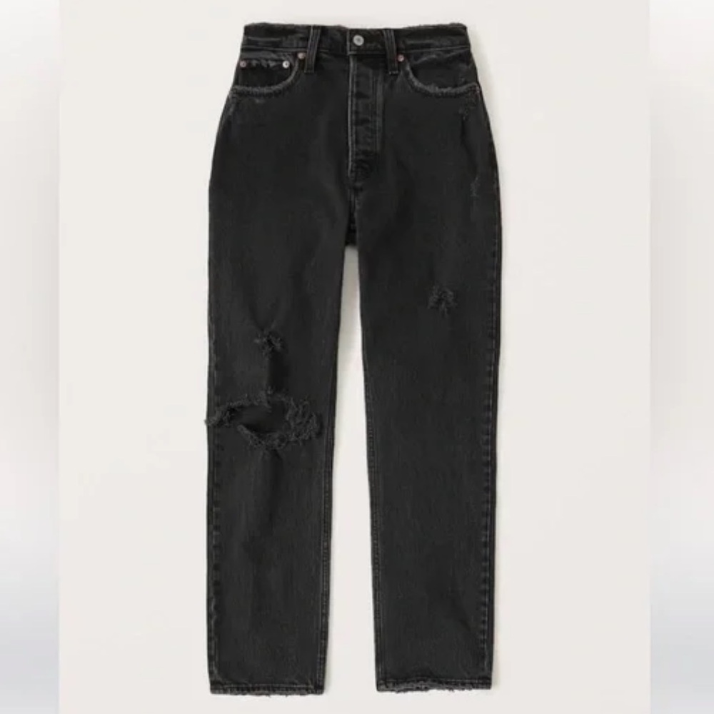 Abercrombie & Fitch - “The Mom” High Rise Black Wash